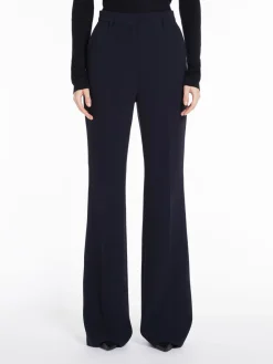 Flared cady trousers