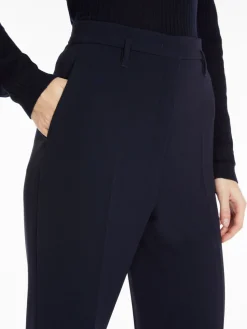 Flared cady trousers
