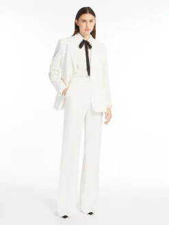 Flared cady trousers