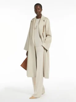 Flared cashmere coat
