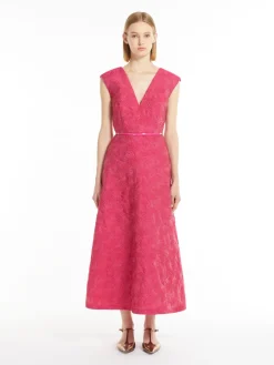 Flared cloqué dress