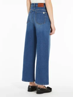 Flared cotton denim jeans