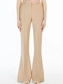 Flared slim-fit trousers
