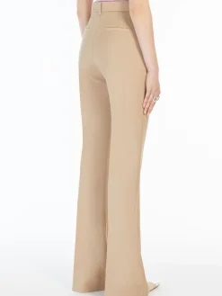 Flared slim-fit trousers