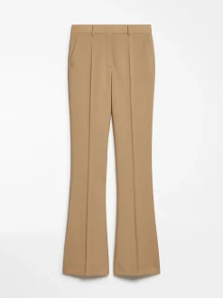 Flared slim-fit trousers