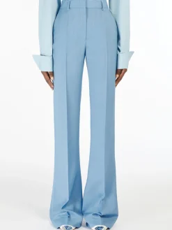 Flared slim-fit trousers