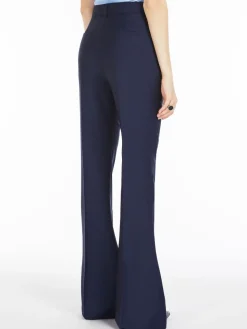Flared slim-fit trousers