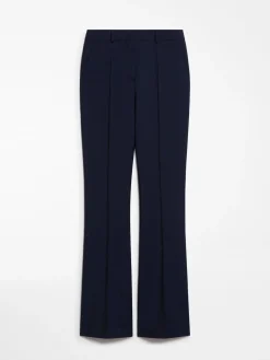 Flared slim-fit trousers