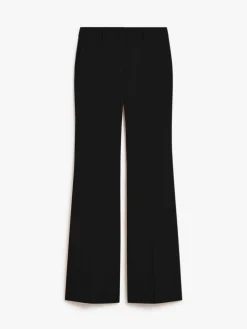 Flared stretch wool trousers