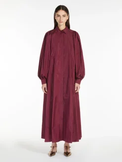 Flared taffeta dress