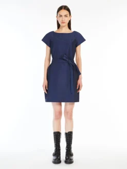 Flared taffeta dress