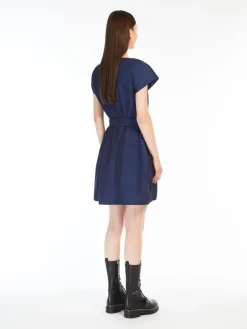 Flared taffeta dress