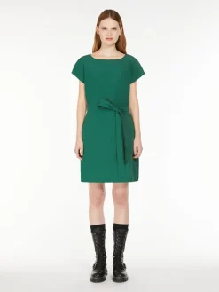 Flared taffeta dress