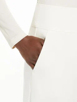 Flared technical jersey trousers
