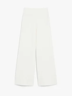 Flared technical jersey trousers