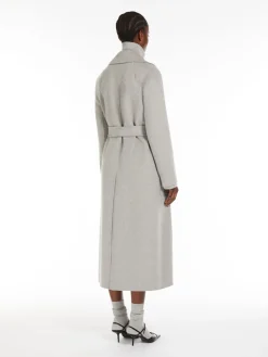 Flared wool coat