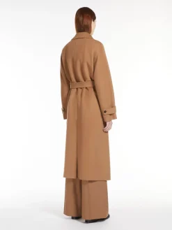 Flared wool coat