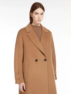 Flared wool coat