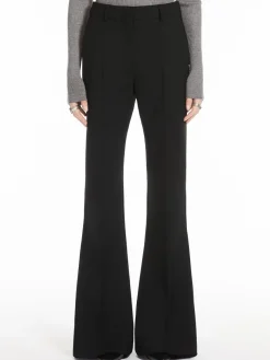 Flared wool-blend trousers - KLEPSYDRA CAPSULE