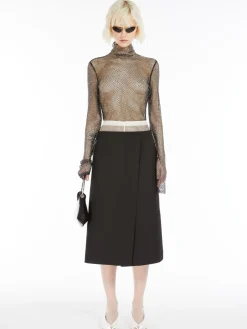 Flared wrap skirt