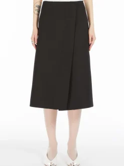 Flared wrap skirt
