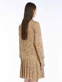 Floral lace shirt dress