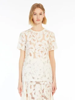 Floral lace T-shirt