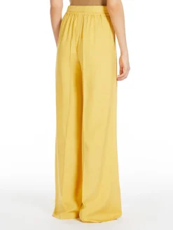 Flowing silk trousers
