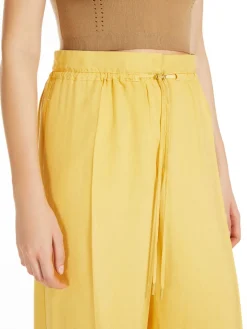 Flowing silk trousers
