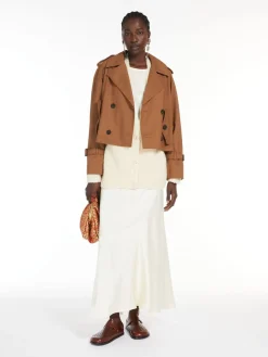 Fluid satin skirt