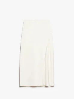 Fluid satin skirt