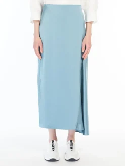 Fluid satin skirt