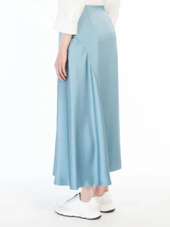 Fluid satin skirt