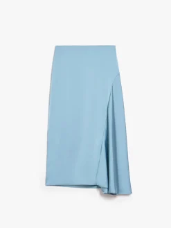 Fluid satin skirt