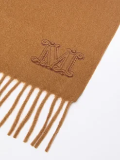 Fringed cashmere stole