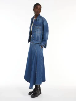 Full denim skirt