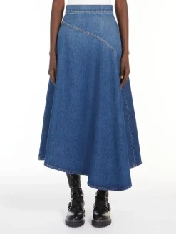 Full denim skirt