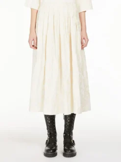 Full embroidered cotton skirt