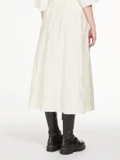 Full embroidered cotton skirt