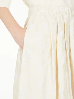 Full embroidered cotton skirt