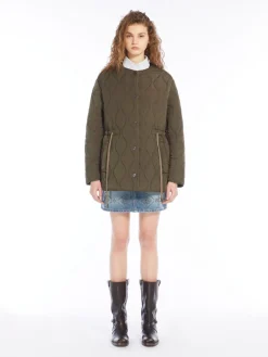 Gabardine and technical fabric parka