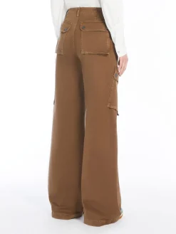 Gabardine cargo trousers