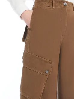 Gabardine cargo trousers