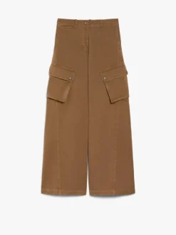 Gabardine cargo trousers