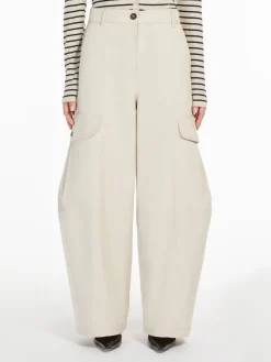 Gabardine cargo trousers