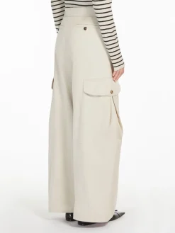 Gabardine cargo trousers