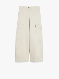 Gabardine cargo trousers