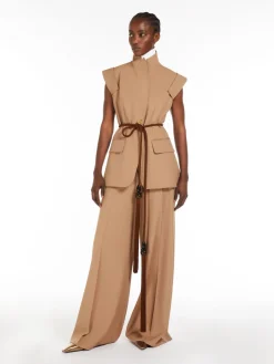 Gabardine wool trousers