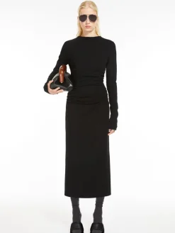 Gathered jersey dress