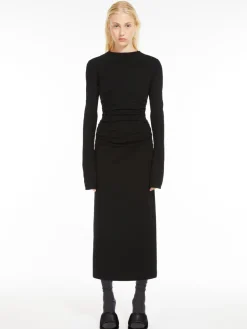 Gathered jersey dress